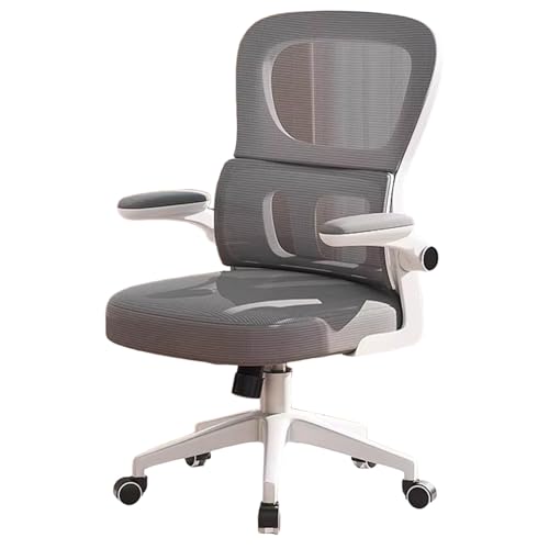 Silla ergonómica giratoria para Juegos Silla de Oficina de Escritorio de computadora de Malla Alta con reposabrazos y Soporte Lumbar elástico, diseño de Ahorro de Espacio para Comodidad