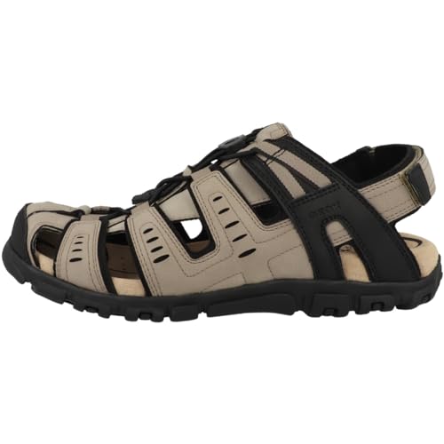 Geox Herren Uomo Strada C Sport Sandal, LT Taupe, 44 EU