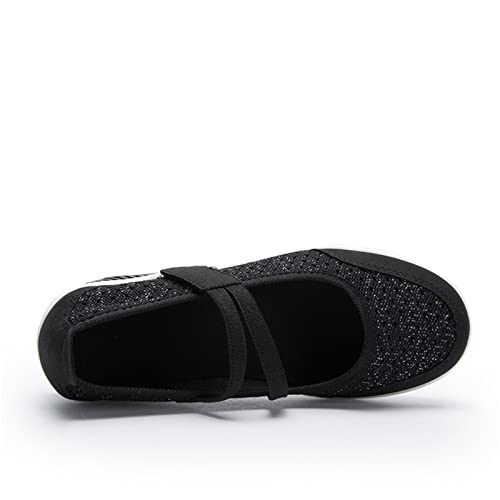 Touchmosees Women's Nurse Sneakers Orthopedic Diabetic Walking Wedge Sneaker Platform Toning Rocker Shoes 8023 Black 41 by Touchmosees - Used condition - Image 5