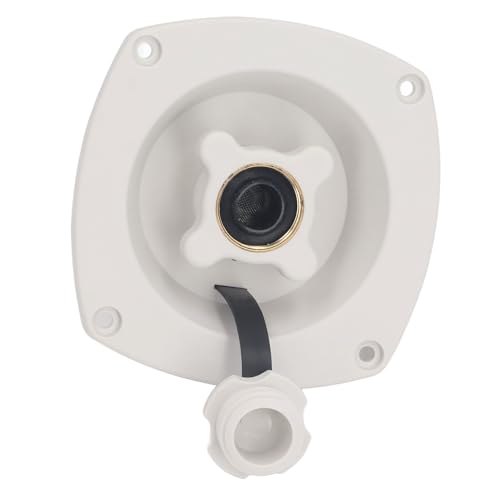 Image of RV City Water Inlet, Wall Mounted RV City Water Inlet Filler Connection Pressure Regulator, City Water Hookup for Marine Motorhome Trailer Boat (White)