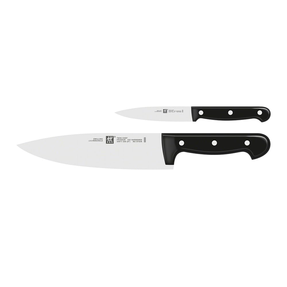 Zwilling Twin Chef 2 Bıçak Set, Paslanmaz Çelik, Siyah