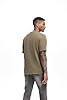 VEIISAR Men's Heavy Weight Crew Neck T-Shirt Mens Premium Cotton Tee - Pre Shrunk (T2 Dark Army Green XXXL) #1