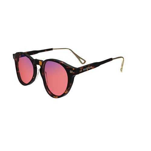 Image of Mosaic Brown Derby FL41 Tinted Blue Block Migraine Glasses for Migraine, Light Sensitivity, and Photophobia Relief