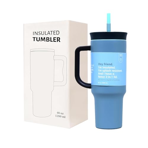Image of Stainless Steel 1200 ml Vacuum Tumbler with Lid & Straw - Double‑Wall Insulated Cup for Travel, Gym & Office - Keeps Beverages Hot or Cold - 1.2 L Capacity (Dolphin Gray)