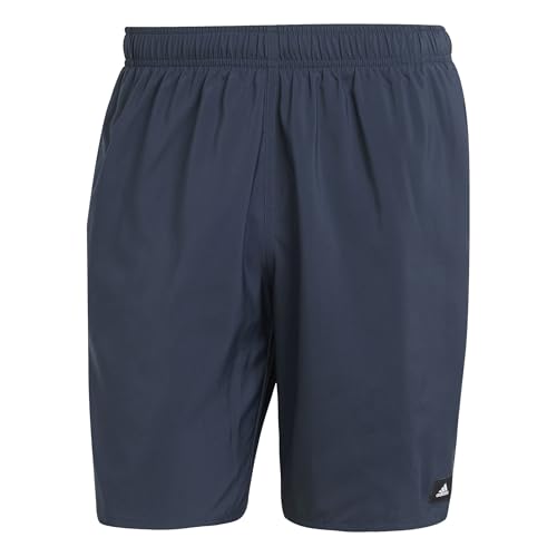 adidas Hombre Solid CLX Classic-Length Swim Shorts, Aurora Ink/Black, 3XL