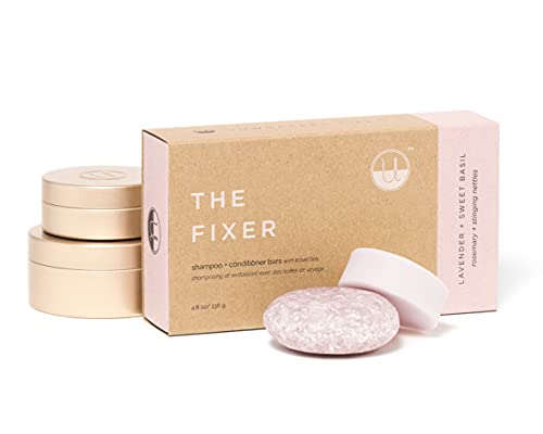 Unwrapped Life The Fixer Shampoo & Conditioner Bars (Travel Set): repairing | damaged + weak hair