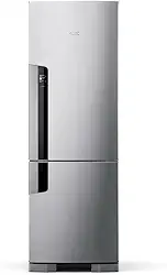 Geladeira Consul Frost Free Duplex 397 litros Evox com freezer embaixo - CRE44BK 110V