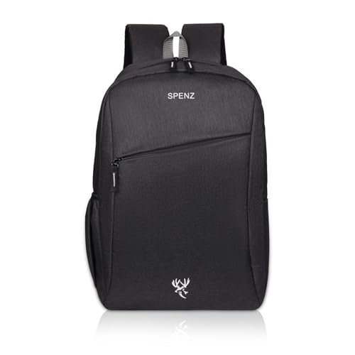Image of SPENZ BAGS Laptop Backpack -Breathable Shoulder Straps, Mesh Side Pocket, Waterproof, Front Zipped Pocket, Padded Laptop Compartment, Backpacks
