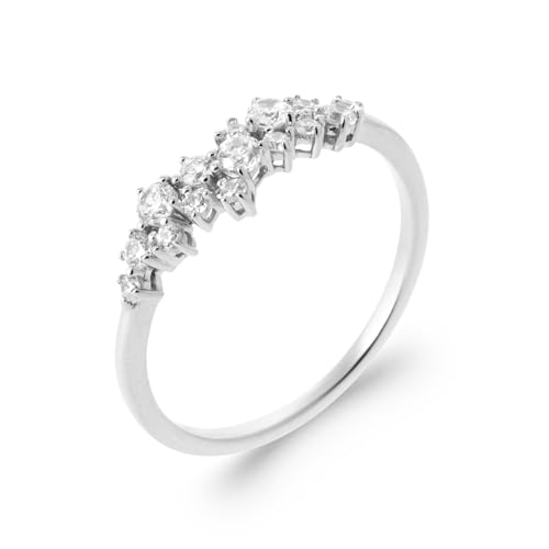 Alliance Grappe de Zircons : le cadeau d'amour parfait en argent 925