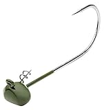 Owner American 5051GP-108 8 Magnum Shaky Football Head, Green Pumpkin - 8/0