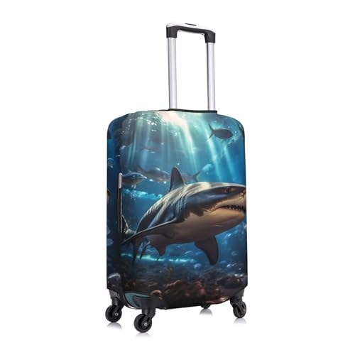 shark Print Luggage Cover Suitcase Protector Anti-scratch Fits 18-32 Inch Trolley Case3