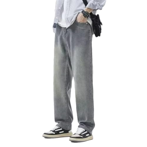 Men's Baggy Straight Leg Wide Leg Denim Pants Party Trousers Jeans