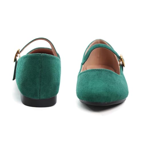 Image of LUXINYU Women's Slip on Flats,Classy Round Toe Solid Classic Mary Jane Ballet Dance Shoes Soft Comfortable PU Flat Shoes