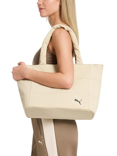 Image of PUMA Women's Plush Soft Nylon Tote with Padded Straps, Zip Closure & Metal Logo Plaque