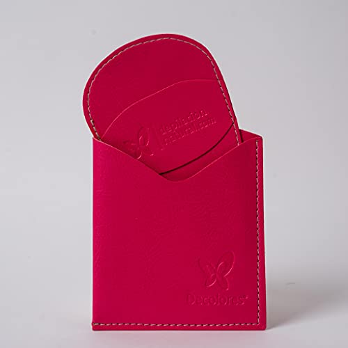 Decolores - Guante Depilatorio Corporal - Depilación Natural de Silicio - Estuche y 10 Láminas de Silicio - Depiladora sin Dolor y Natural - Piel Suave y Perfecta - Vegano - Color Rosa