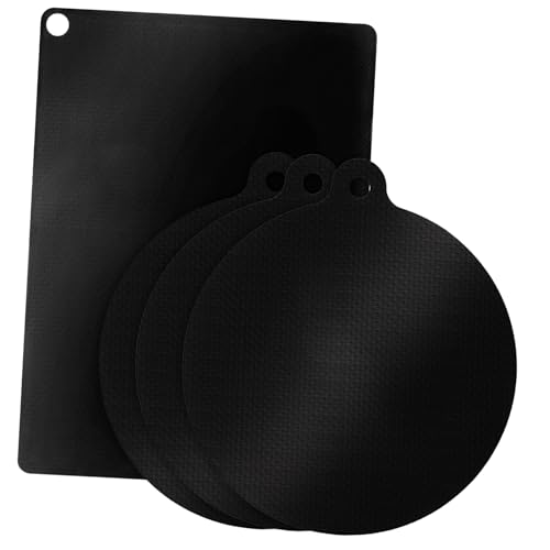 Ipetboom 4 Piezas Protector Inducción de Silicona Antideslizante para Cocina de Inducción Estera Redonda Resistente al Calor Protectora para Vitrocerámica Eficiencia y Seguridad