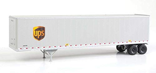 Walthers 48' Stoughton Trailer 2-Pack - Assembled - United Parcel Service (Modern Shield Logo, Gray, Brown, Yellow)
