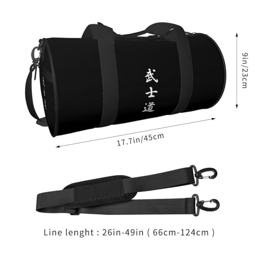 Japanese Kanji Bushido-1 Gym Duffel Bag Durable Yoga Bag Large Workout Bag Sport Gymbag For Women Men2