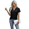 Womens-Business-Casual-Tops-Dressy-Work-Blouses-Summer-Outfit-Fashion-2025-Short-Sleeve-V-Neck-Tshirt Women's Business Casual Tops Dressy Work Blouses Summer Outfit Fashion 2025 Short Sleeve V Neck Tshirt