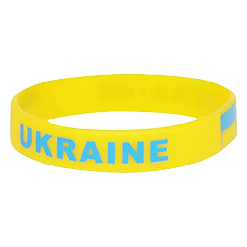 EINCORN Ukraine Country National Flag Silicone Bracelet Elastic and -deformable Unisex Bracelet Couple Wristband