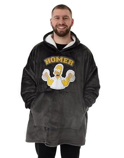 Vanilla Underground The Simpsons - Sudadera con Capucha para Hombre | Jersey Negro con Capucha para Adultos con gráficos y Bolsillos del Personaje de Homer | Ropa de Estar por casa con Forro | Ya disponible en tu tienda friki favorita! En mundofriki.es!
