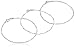Sterling Silver Set of Three Singapore, Figaro and Bead Station Chain Bracelets, 7"