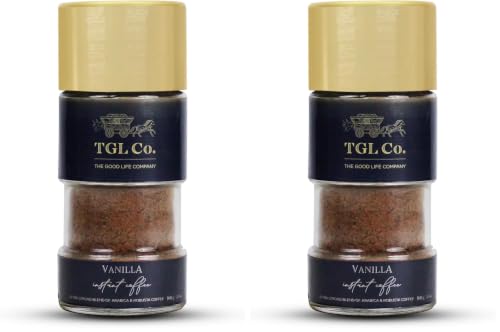 Image of TGL Co. Vanilla Flavoured Instant Coffee Powder (100 Gm) | Rich & Smooth Taste | Everyday Coffee | Makes 50 Cups (Pack of 2)