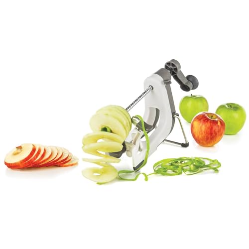 PL8 Professional Apple Machine - Ergonomic Apple Peeler with Tilted Base, Silicone Non-skid Feet for Stability, and Foldable Stainless Steel Stand for Easy Storage