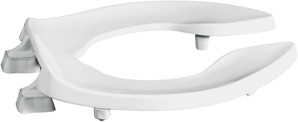 Centoco 2 inch Raised Toilet Seat for Seniors, Elongated, Open Front No Cover, Commercial, Plastic, Made in the USA, HL1500STSCC-001, White Elongated 2" Raised