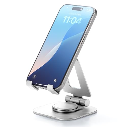 Amazon.co.jp: サンワダイレクト スマホスタンド 折り畳み 回転