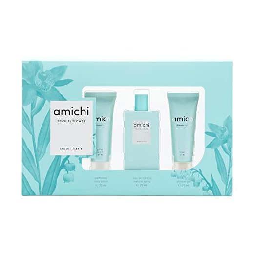 Set de Perfume Mujer Amichi Sensual Flower 3 Piezas