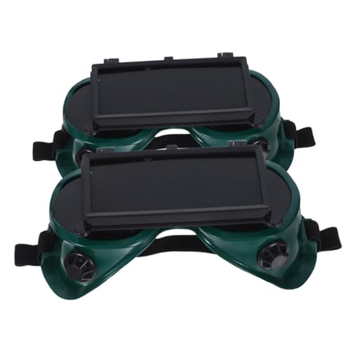 PENIKOKO Occhiali Per Saldatura Dualflip Lenti Antiappannamento, Maschera Per Saldatore Leggera e Regolabile, Protezione Occhi Resistente Per Lavori Industriali e Fai Da Te, Set Da 2 Pezzi