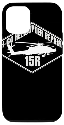 AH-64 メンテナンス機体修理機 航空 プロフェッショナル スマホケース iPhone 12/12 Pro 用