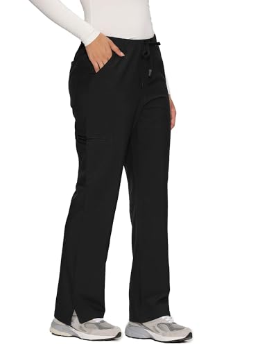 Women’s Scrub Pants – Soft Stretch Cargo with 8 Pockets, Loose Fit – Consider Sizing Down - Main Image
