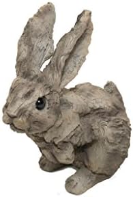 Brown & Ginger Flopsy Turvy Garden Friends - Wood Effect Garden Sculptures (Tom Bunny)