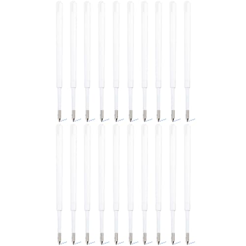 LEMONSTONE 20 Stück Kugelschreiber Minen Blau, Kugelschreiber Ersatzminen 1,0mm, Kompatible Set Minen, Großraumminen Kunststoff Ersatzminen, Kugelschreiberminen für Büro, Schule und Zuhaus(Blau)