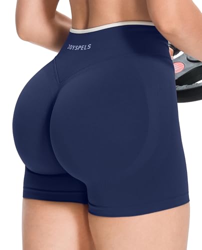 JOYSPELS Seamless Gym Shorts for Women High Waist Sculpting Scrunch Bums Booty Workout Yoga Cycling Womens Activewear Shorts - Image 5