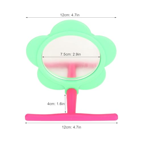 Image of Bird Mirror Perch Toy, Colorful Interactive Standing Swing Exercise Toy for Bird Cage Acrylic Plastic 4.7 Inch Mirror 4.7 Inch Perch 1 Piece