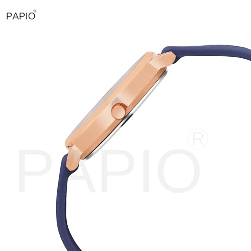Image of PAPIO Silicone Strap Elegant Women's Analog Wrist Watch for Ladies and Girls | Stylish & Trendy | Premium Strap | Perfect for Casual, Party & Formal Wear