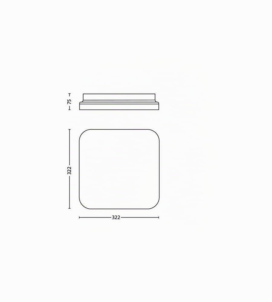 Philips Mauve Lampada da Soffitto LED, Forma Quadrata, 1700 lm, Bianco [Classe di efficienza energetica A]