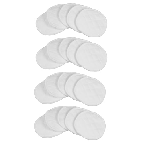 BAZEITFLOW Discos Absorbentes Reutilizables para Lactancia 20 Unidades Algodón Suave Blanco Lavables Prueba de Fugas Protección Cómoda para Madres Durante el Cuidado Posparto