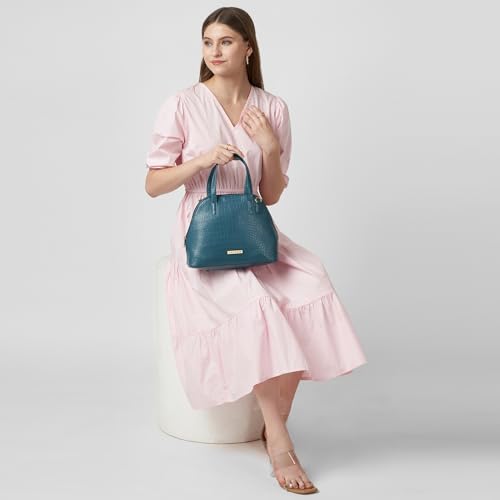 Image of Caprese Basil Medium Satchel Shoulder Bag for Women with Adjustable & Detachable Straps | Spacious Handbag with Main Compartment & Two Handles | Elegant & Durable for Daily Use