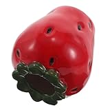 LIFKOME Rote Keramikvase Erdbeerform Fruchtförmiger Blumentopf Handbemalt...