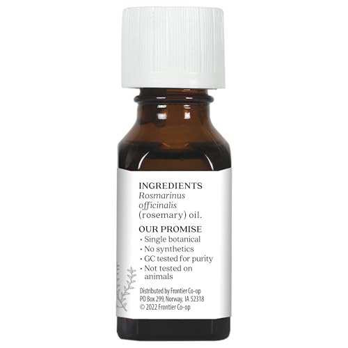 (Rosemary) - Aura Cacia Pure Essential Oil, Rosemary, 0.5 Fluid Ounce