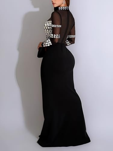 Image of Figdaw Rhinestone Embellished Formal Gowns and Evening Dresses for Women 2026
