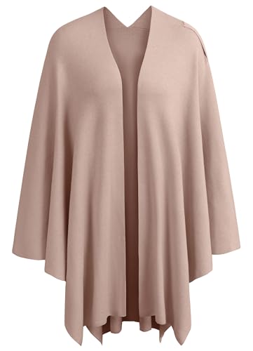 Image of PULI Womens Cross Front Poncho Shawl Wrap Elegant Wedding Formal Gift