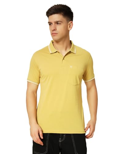 Image of UNIBERRY Men's Cotton Half Sleeves Solid Polo Neck T-shirt-MT4-BG 4XL
