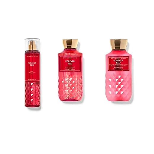 Bath and Body Works Forever Red Shower Gel, Body Lotion, Fine Fragrance Mist Daily Trio Gift Set 2018