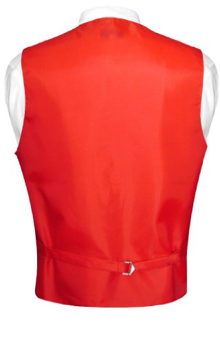 Men's Dress Vest & BowTie Solid RED Color Bow Tie Set for Suit or Tuxedo2
