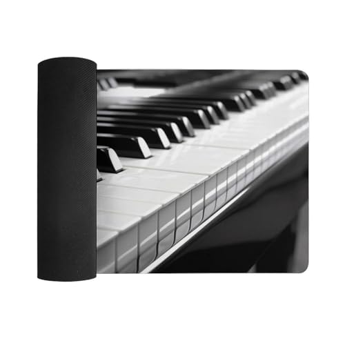 Tapis de souris grand format noir et blanc 30,5 x 61 cm antidérapant - 3